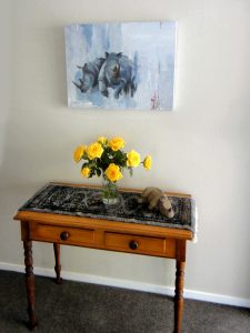 White Rhino painting on the wall