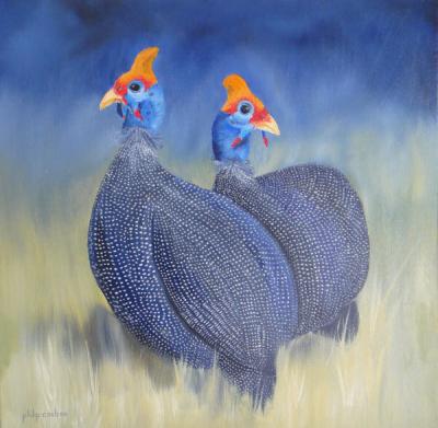 Two Guinea Fowls18"x18" (457x457) NA