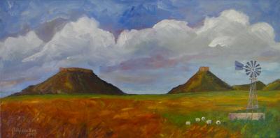 Teebus and- Koffiebus Hills 10"x10" (508x254)